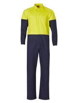 Mens Hi-Vis Two Tone Coverall Stout