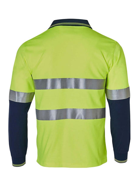 Mens Hi-Vis Long Sleeve Safety Polo