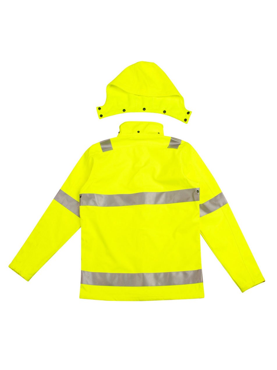 Unisex Hi-Vis Heavy Duty Softshell Jacket with Reflective Tapes