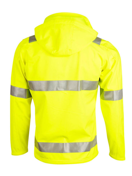 Unisex Hi-Vis Heavy Duty Softshell Jacket with Reflective Tapes