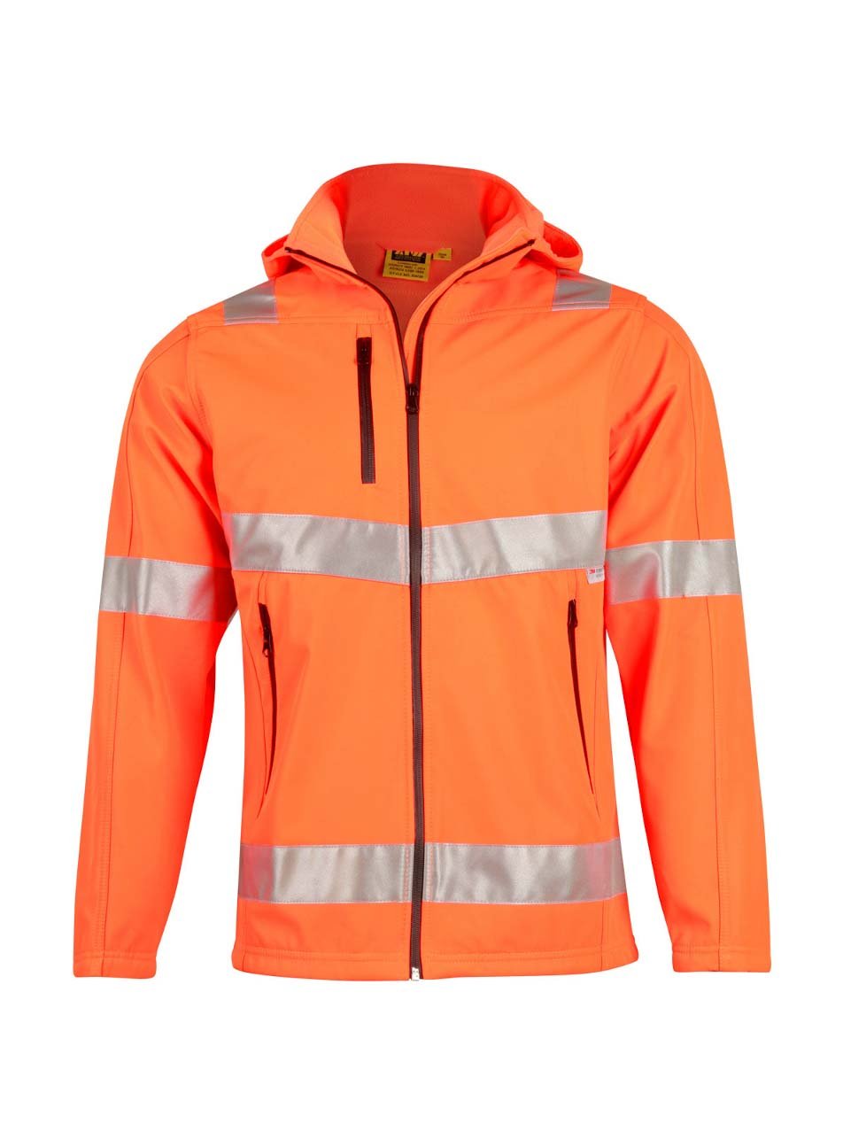 Unisex Hi-Vis Heavy Duty Softshell Jacket with Reflective Tapes