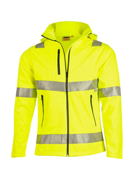 Unisex Hi-Vis Heavy Duty Softshell Jacket with Reflective Tapes