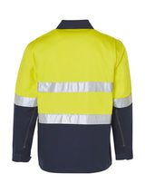 Mens Hi-Vis Cotton Jacket With Reflective Taping