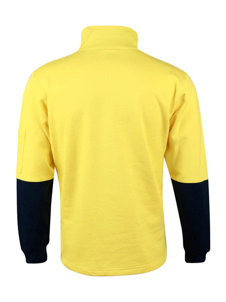 Mens Hi-Vis Two Tone Cotton Fleecy Sweat