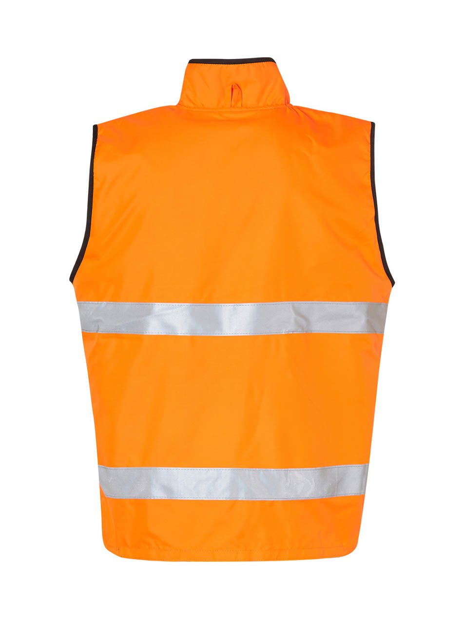 Mens Hi-Vis Reversible Mandarine Collar Safety Vest