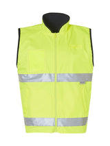 Mens Hi-Vis Reversible Mandarine Collar Safety Vest