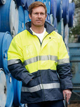 Mens Hi-Vis Long Line Polar Jacket