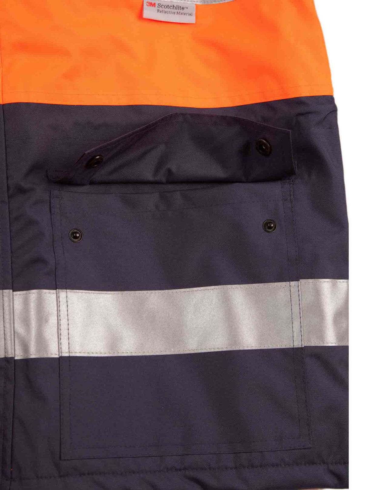 Mens Hi-Vis Long Line Polar Jacket