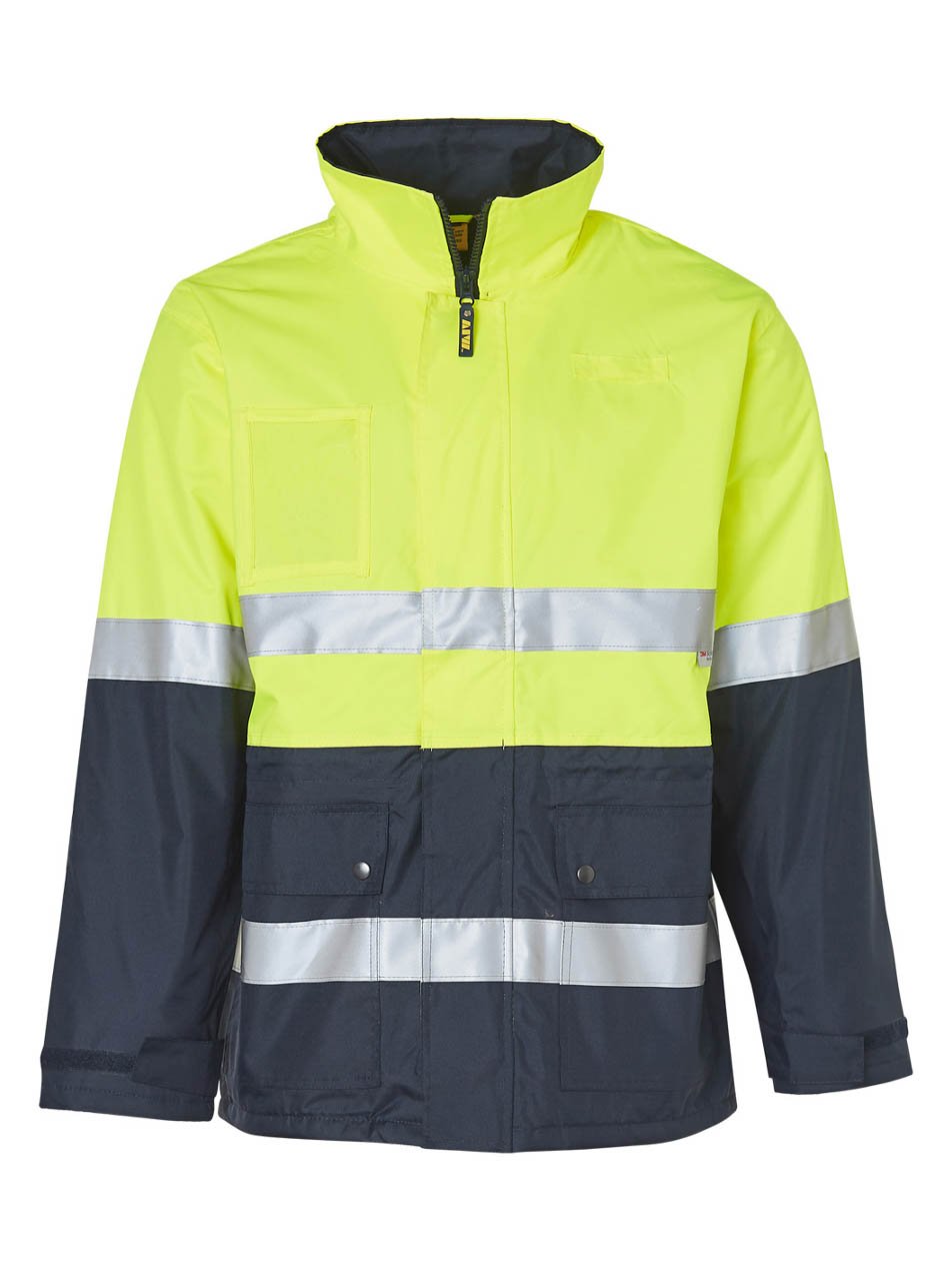 Mens Hi-Vis Long Line Polar Jacket