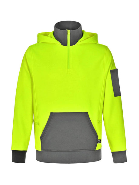 Unisex Hi-Vis 1/4 Zip Premium Fleece Hoodie