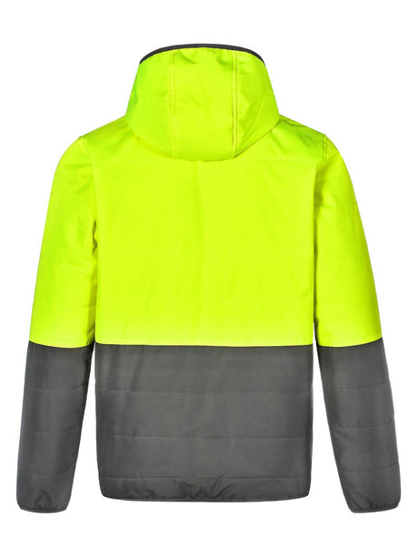 Unisex Hi-Vis Modern Styling Hooded Puffer Jacket