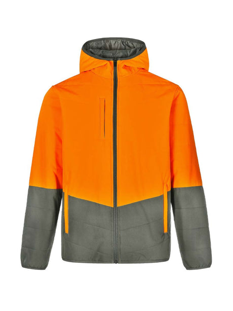 Unisex Hi-Vis Modern Styling Hooded Puffer Jacket