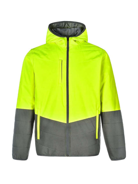 Unisex Hi-Vis Modern Styling Hooded Puffer Jacket