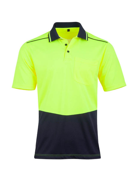 Unisex Hi-Vis Bamboo Charcoal Short Sleeve Polo