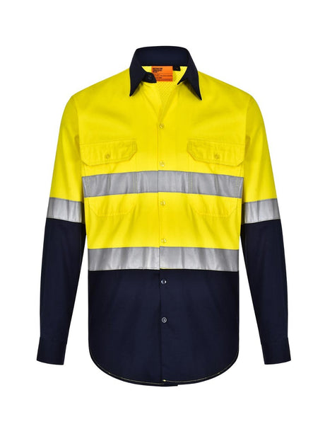 Unisex Hi-Vis Cool Breeze Long Sleeve Shirt with Taping