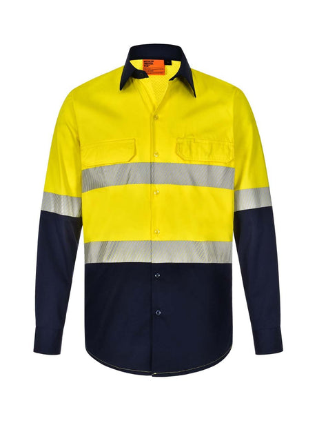 Unisex Hi-Vis Cool Breeze Long Sleeve Shirt with Segmented Taping