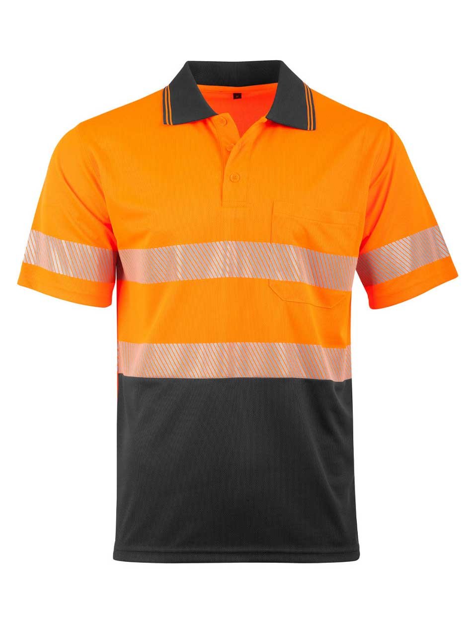 Unisex Hi-Vis CoolDry Segmented Short Sleeve Polo