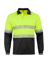 Unisex Hi-Vis CoolDry Segmented Long Sleeve Polo