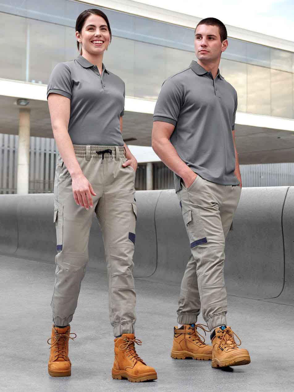 Unisex Cotton Stretch Drill Cuffed Work Pants