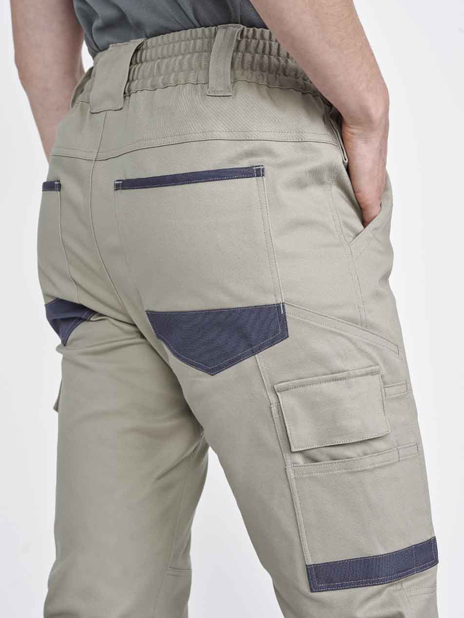 Unisex Cotton Stretch Drill Cuffed Work Pants