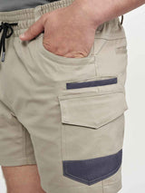 Unisex Cotton Stretch Drill Cuffed Work Shorts