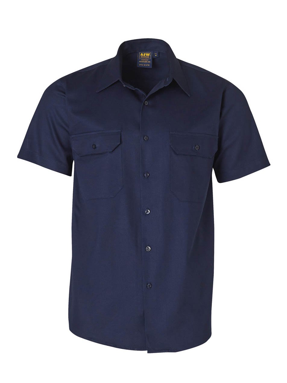 Mens Cotton Drill Short Sleeve Shirt