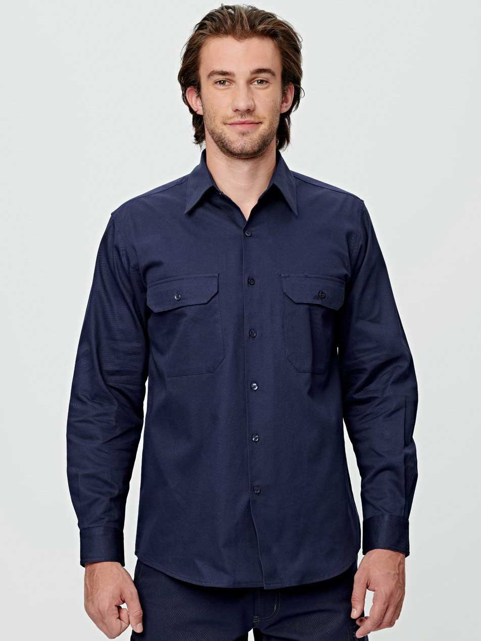 Mens Cotton Drill Long Sleeve Shirt