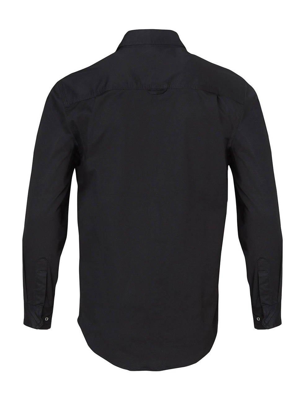 Mens Stretch Work Shirt With Flap Pockets