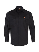 Mens Stretch Work Shirt With Flap Pockets