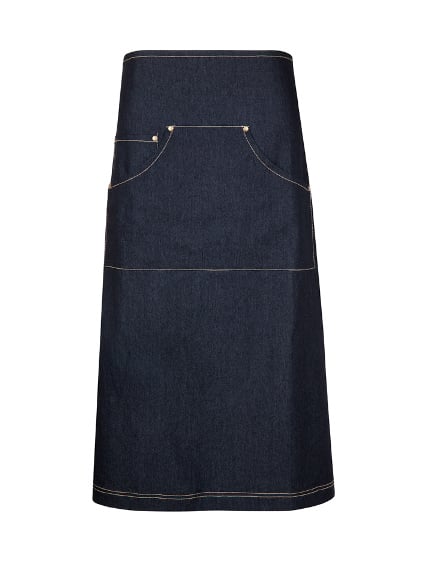 Long Waist Denim Apron