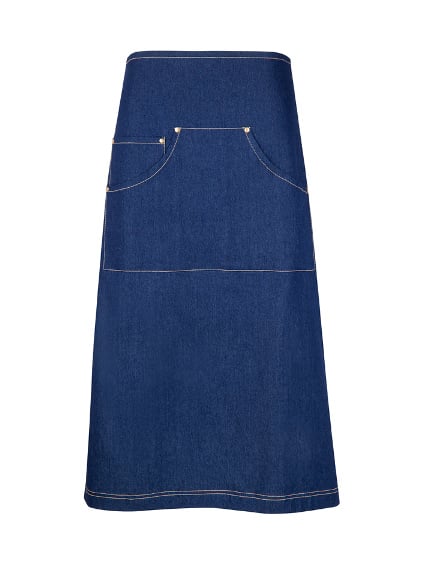 Long Waist Denim Apron