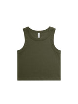 Womens Organic Rib Crop Tank