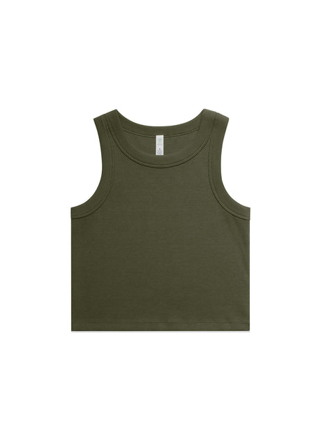 Womens Organic Rib Crop Tank