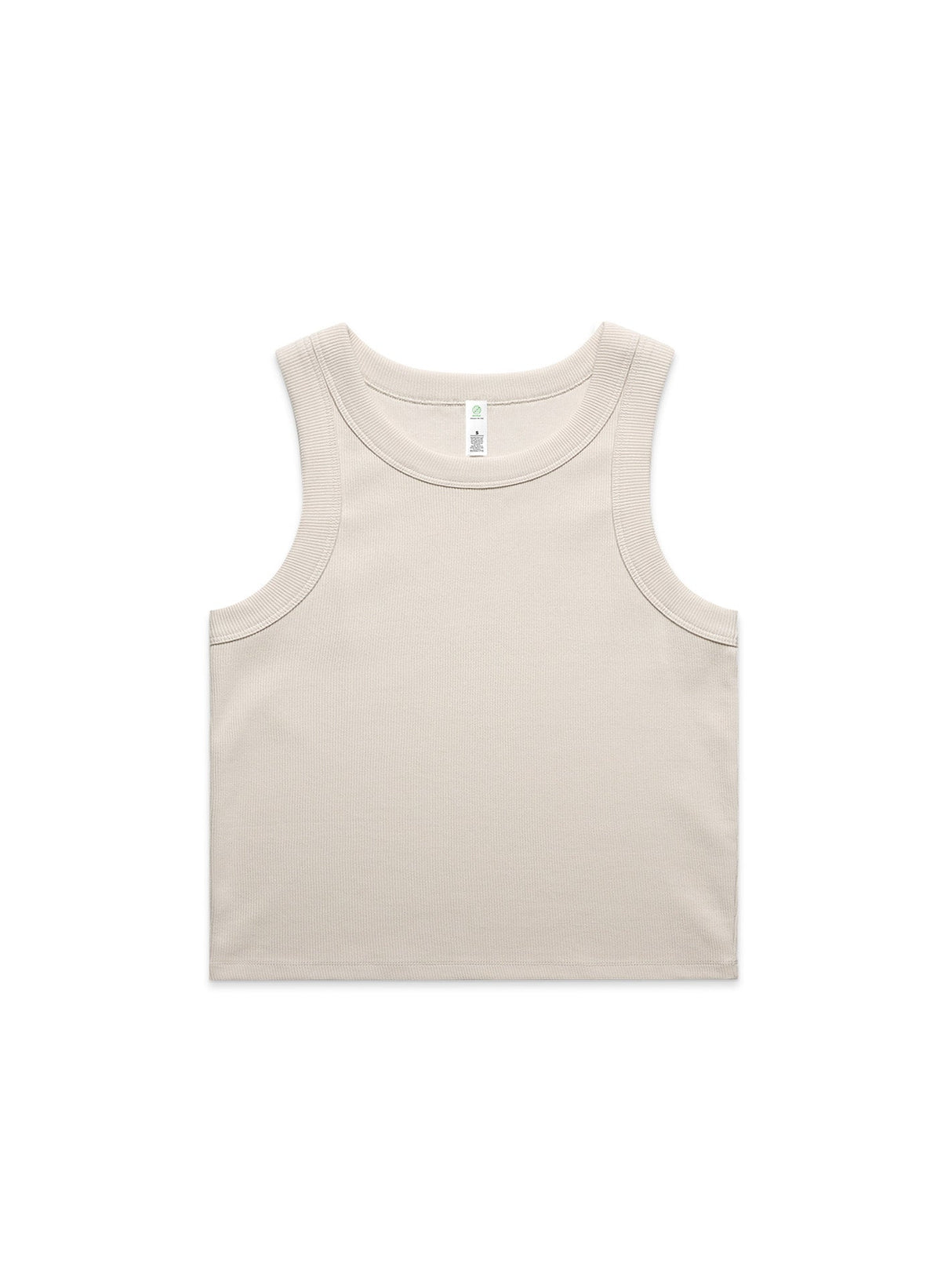 Womens Organic Rib Crop Tank