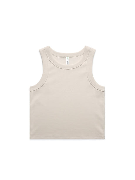 Womens Organic Rib Crop Tank