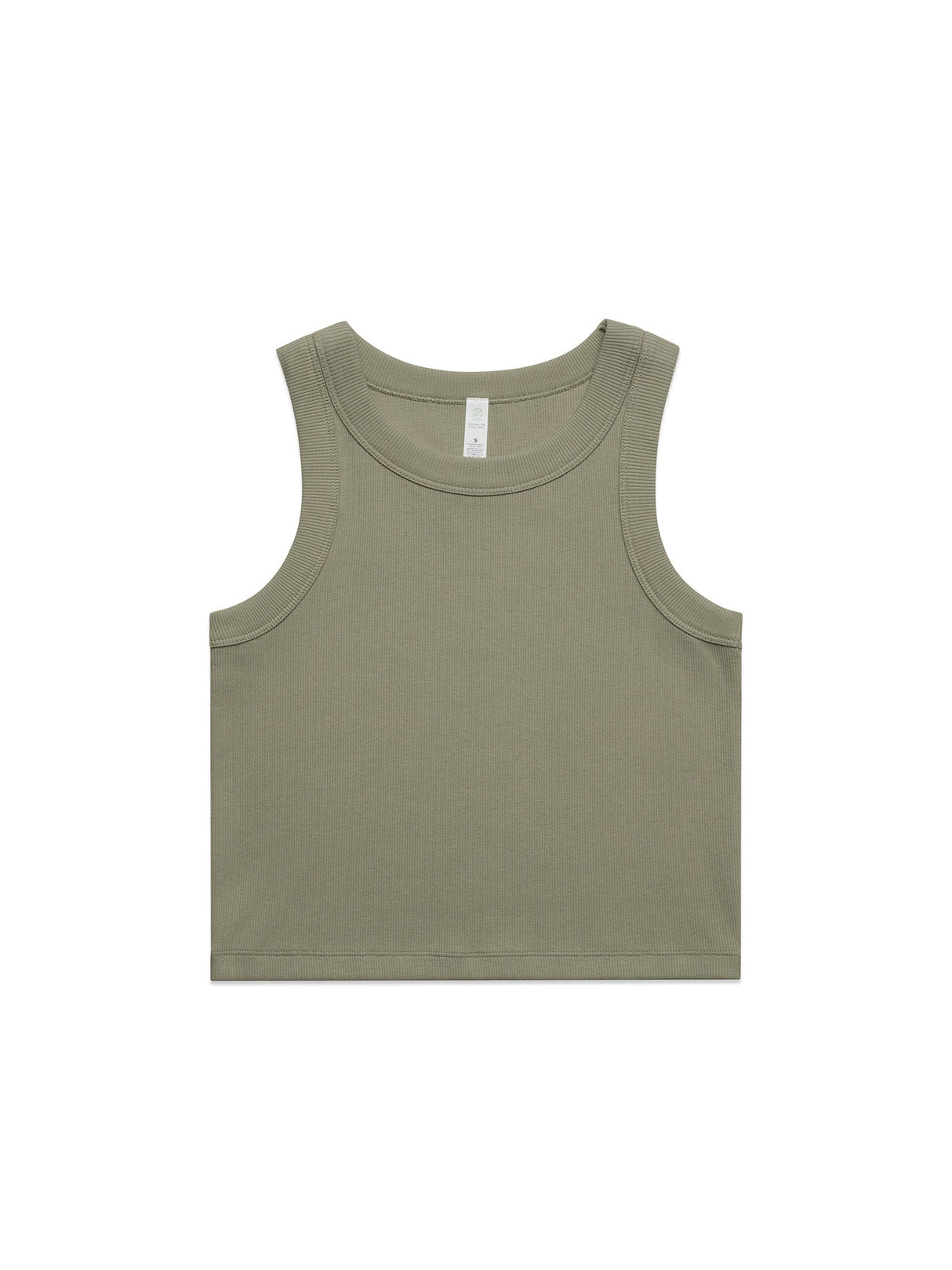Womens Organic Rib Crop Tank