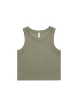 Womens Organic Rib Crop Tank