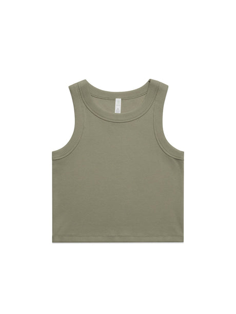 Womens Organic Rib Crop Tank