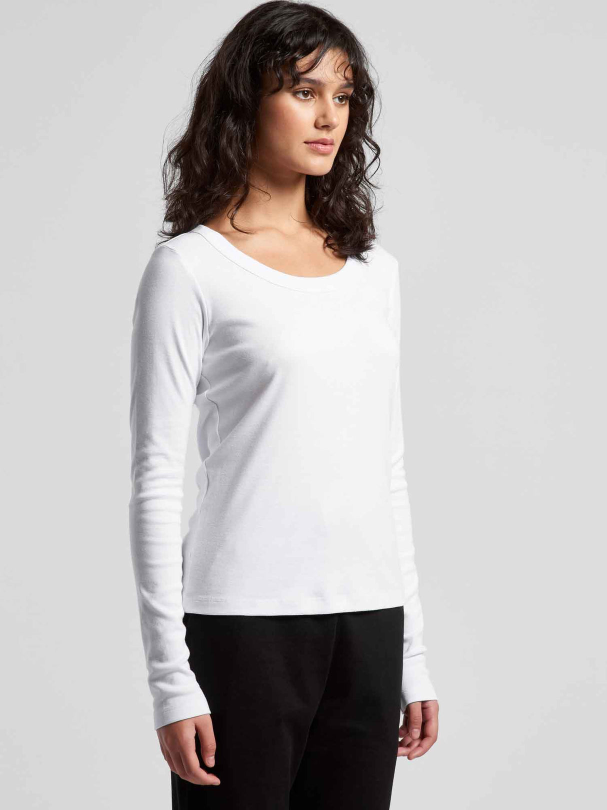 Womens Organic Rib Long Sleeve Tee