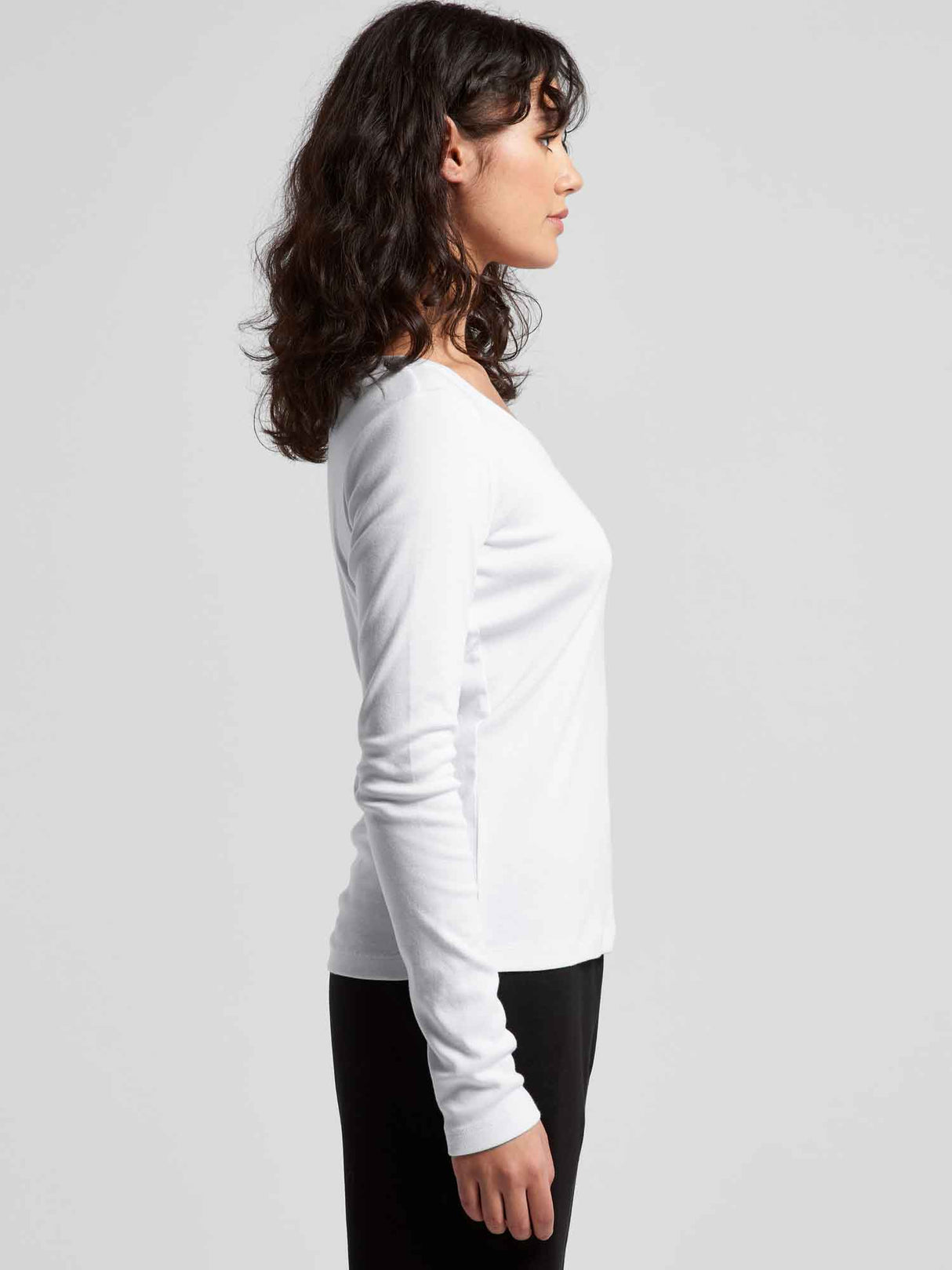 Womens Organic Rib Long Sleeve Tee