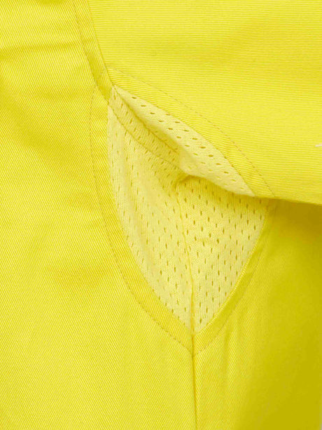 Hi Vis Long Sleeve Two Tone Cotton Drill Shirt