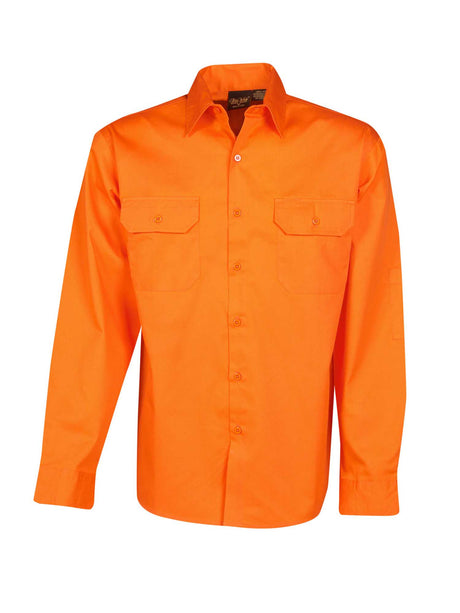 Hi Vis Long Sleeve Cotton Twill Shirt