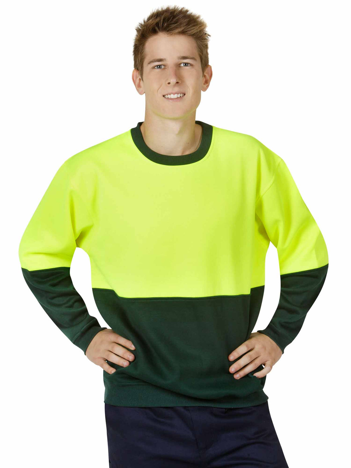 Hi Vis Crew Neck Fleecy Sweat