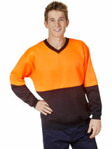 Hi Vis V-Neck Fleecy Sweat