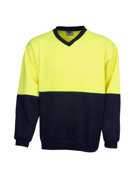 Hi Vis V-Neck Fleecy Sweat