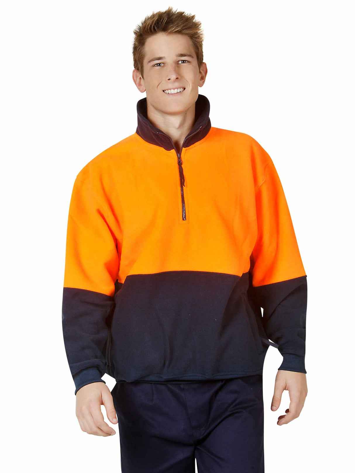 Hi Vis 1/2 Zip Polar Fleece