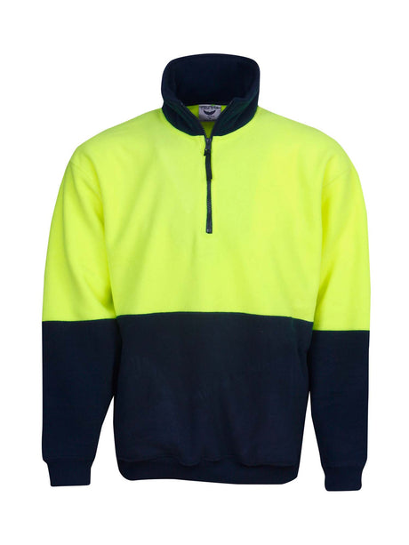 Hi Vis 1/2 Zip Polar Fleece