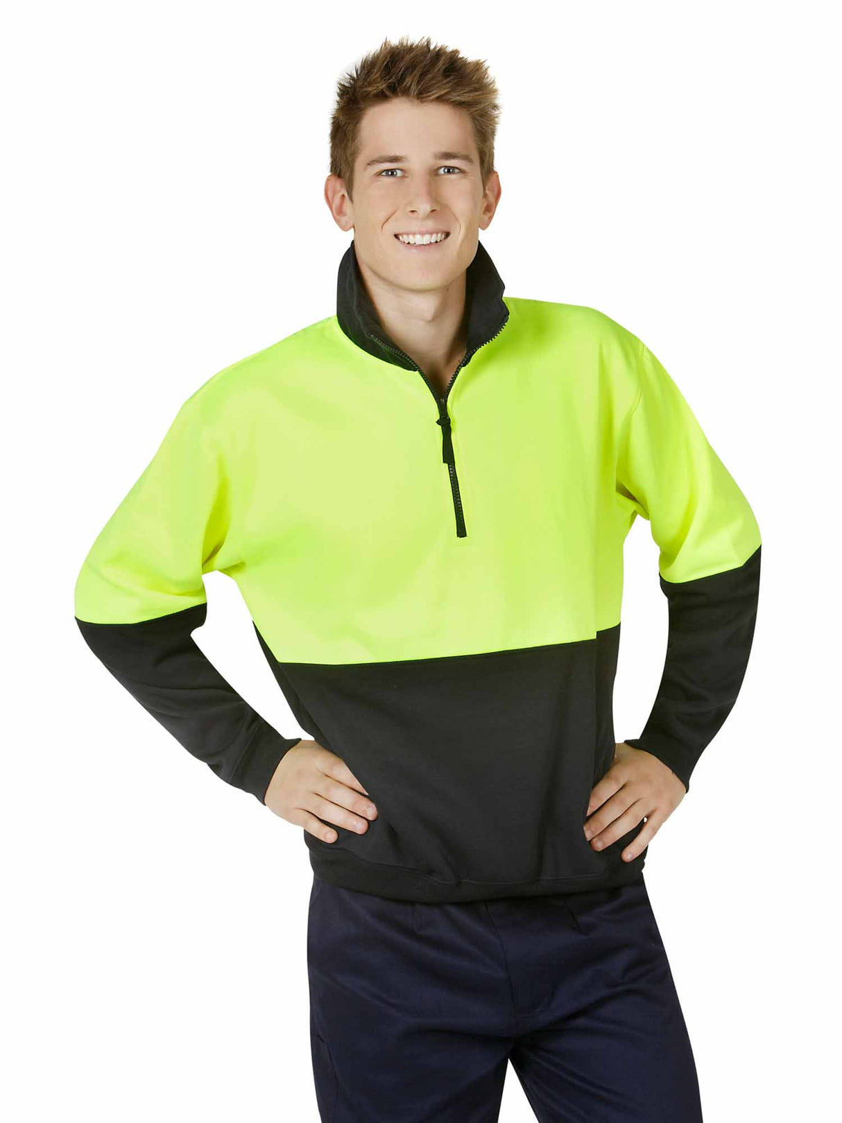 Hi Vis Fleecy 1/2 Zip Jumper