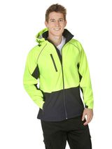 Hi Vis Hooded Soft Shell Jacket