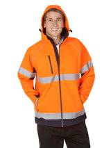 Hi Vis Hooded Soft Shell Day/Night Use Jacket